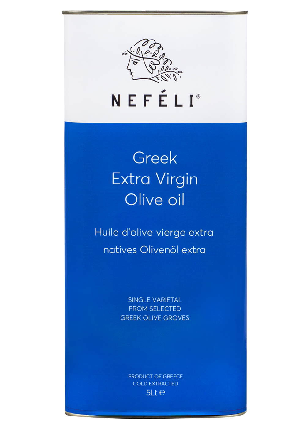 Greek extra virgin olive oil in 5lt metal tin