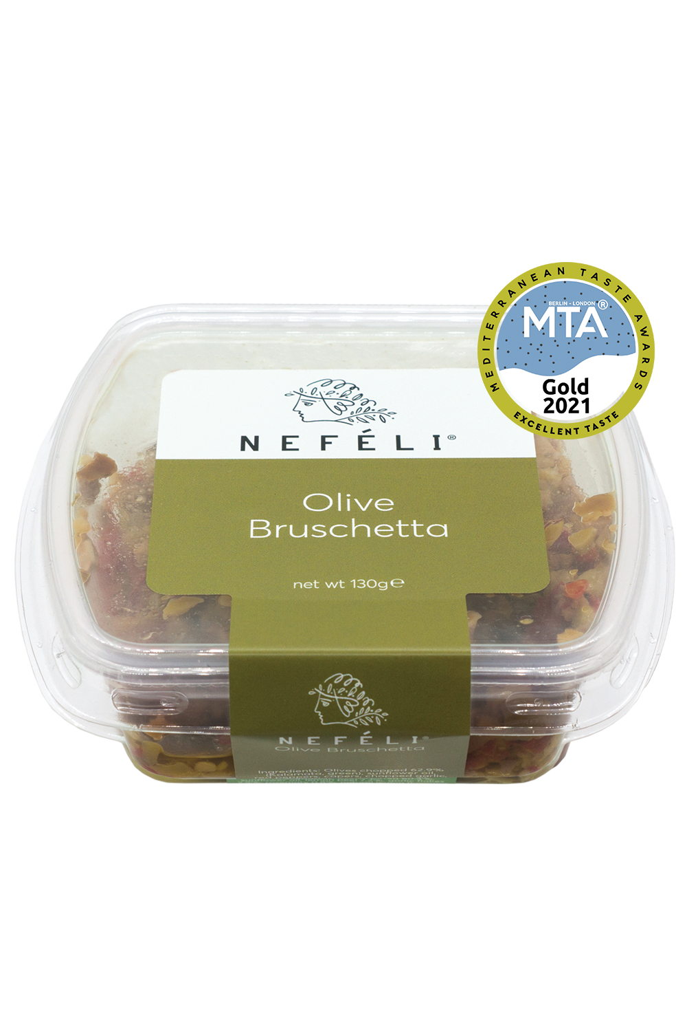 Greek olive bruschetta in deli cup